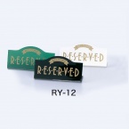リザーブサイン　RY-12　L型・片面・アクリル　「RESERVED」　ブラック・ホワイト・グリーン