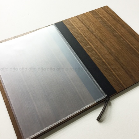 WB-901｜木製メニューブック A4・4ページ 紐タイプ WB-901 木製合板 