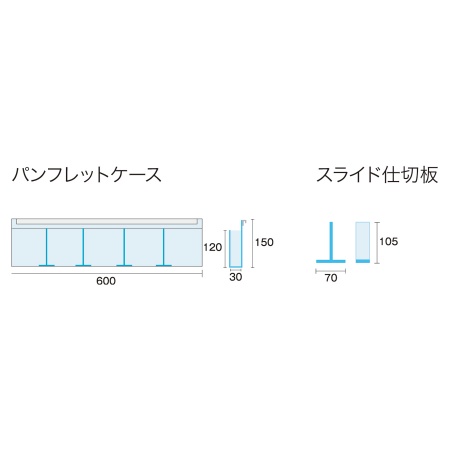 BPCSKU-A1KH｜ブラックパンフレットケーススタンド看板 UタイプA1片面