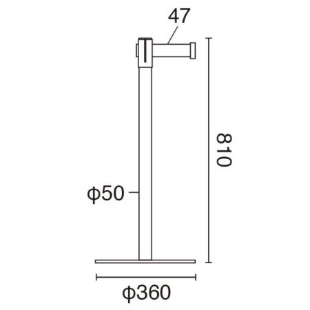 51354RED｜ベルトパーティション H80cm(組立済) SUS-3赤｜飲食店用品