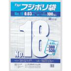 フジポリ袋 No.18　0.03mm厚 W380×H530mm　2,000枚　※北海道・沖縄・離島 送料別途　※個人宅配送不可 (尚美堂/フジナップ)