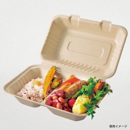 649683｜バガス容器(弁当) 250個 BBランチ240-150-2｜飲食店用品・印刷通販のatta(アッタ)