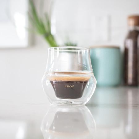 KVQ1009｜EQ断熱ガラス ダブルウォールグラス 75ml エスプレッソ2個セット KRUVE(クルーヴ)PROPEL Espresso  Glasses｜飲食店用品・印刷通販のatta(アッタ)